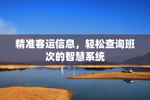 精准客运信息，轻松查询班次的智慧系统